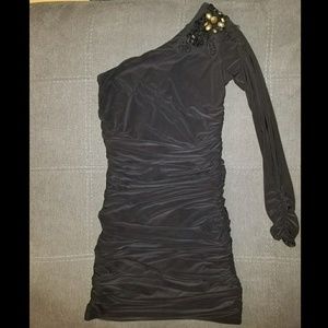 One Sleeve Mini Bodycon Dress